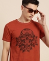 Shop Men's Orange Graphic Printed T-shirt-Full