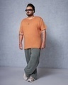 Shop Men's Orange Plus Size T-shirt-Full