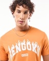 Shop Men's Orange Rengoku Flame Hashira Typography T-shirt