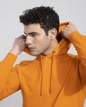 Shop Men's Orange Slim Fit Hooded Sweatshirt