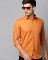 Shop Men's Orange Slim Fit Shirt-Front