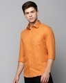 Shop Men's Orange Slim Fit Shirt-Design