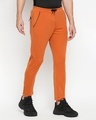 Shop Men's Orange Solid Regular Fit Track Pants-Design