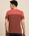 Shop Men's Orange Striped Slim Fit T-shirt-Design