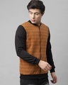 Shop Men's Orange Striped Jacket-Design