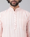 Shop Men's Pink Striped Kurta