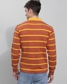 Shop Men's Orange Striped Slim Fit Polo T-shirt-Design