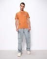Shop Men's Orange T&J Graphic Printed T-shirt-Full