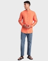 Shop Men's Orange Tape Shirt-Full