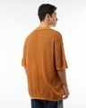 Shop Men's Orange Textured Oversized Shirt-Design