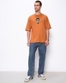 Shop Men's Orange The Punisher Graphic Printed Oversized T-shirt-Design