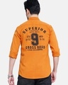 Shop Men's Orange Typographic Slim Fit Shirt-Design