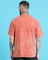 Shop Men's Orange Typography Oversized Acid Wash T-shirt