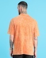 Shop Men's Orange Typography Oversized Acid Wash T-shirt