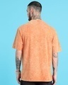 Shop Men's Orange Typography Oversized Acid Wash T-shirt