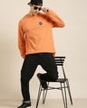 Shop Men's Orange Typography Oversized T-shirt-Design