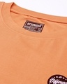 Shop Men's Orange Typography Oversized T-shirt