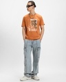Shop Men's Orange Yoddha Graphic Printed T-shirt-Full