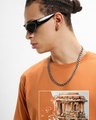 Shop Men's Orange Yoddha Graphic Printed T-shirt