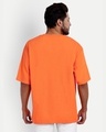 Shop Men's Orange Zero Hugs Given Graphic Printed Oversized T-shirt-Full