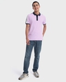 Shop Men's Purple Color Block Polo T-shirt-Full