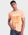 Shop Men's Ornage Gyaan Typography T-shirt-Front