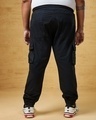 Shop Men's Black Plus Size Cargo Jogger Pants-Design