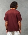 Shop Men's Brick Red & Orange B League Color Block Oversized Polo T-shirt-Design