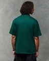 Shop Men's Green & Blue B League Color Block Oversized Polo T-shirt-Design