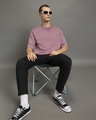 Shop Men's Purple Oversized T-shirt-Front