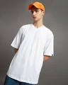 Shop Men's White Oversized T-shirt-Front