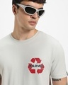 Shop Men's Oyester Mushroom Grey Karma Recycle Graphic Printed T-shirt