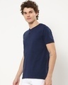 Shop Men's Pageant Blue Henley T-shirt-Design