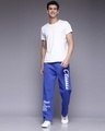 Shop Men's Pageant Blue Typography Relaxed Fit Track Pants-Full