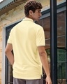 Shop Men's Pale Yellow Polo T-shirt-Full