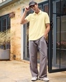 Shop Men's Pale Yellow Polo T-shirt