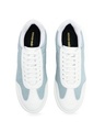 Shop Men's Pastel Blue & White Color Block Low-Top Sneakers