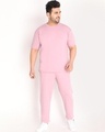 Shop Men's Pastel Pink Plus Size Track Pants