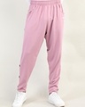 Shop Men's Pastel Pink Track Pants-Front