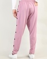 Shop Men's Pastel Pink Track Pants-Full