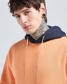 Shop Men's Peach Cobbler & Navy Blue Oversized Hoodies