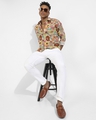 Shop Men's Peach All Over Floral Printed Shirt-Full