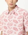 Shop Men's Soft Peach All Over Printed Oversized Shirt