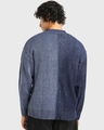 Shop Men's Peagant Blue Color Block Oversized Sweater-Full