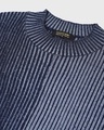 Shop Men's Peagant Blue Color Block Oversized Sweater