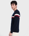 Shop Men's Blue Dual Striped Sweater-Design