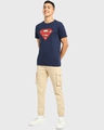 Shop Men's Peageant Blue Superman Logo Graphic Printed T-shirt-Full