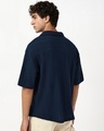 Shop Men's Peageant Blue Textured Oversized Shirt-Design