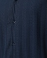 Shop Men's Peageant Blue Textured Oversized Shirt