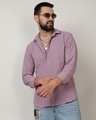 Shop Men's Periwinkle Purple Textured Shirt-Front